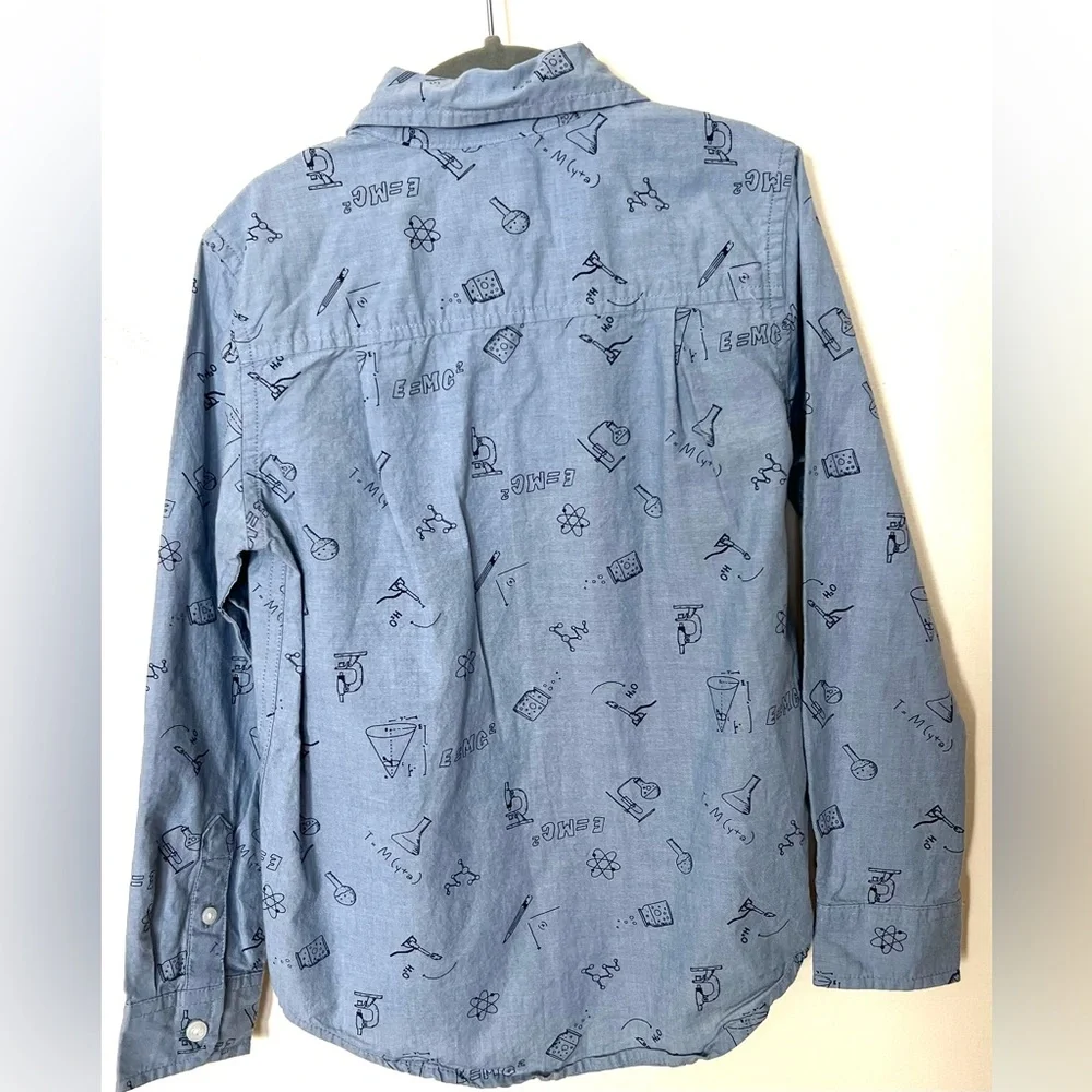 The Children's Place Boys'‎ Science Print Button-Up Shirt – Size 5/6 – VGUC